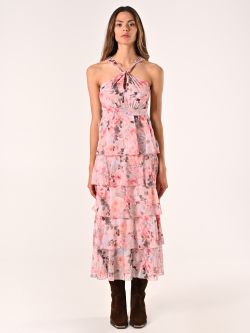 Long Flouncy Floral-print Dress det_1