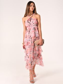 Long Flouncy Floral-print Dress sp_e1