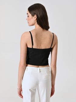 Top aus technischem Gewebe in Schwarz det_3