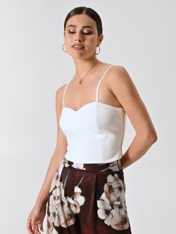 Top in Tessuto Tecnico Bianco in_i7