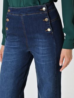 Jeans mit dunkler Waschung und weitem Bein in_i5