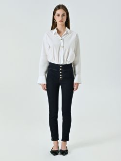 Jeans slim fit elásticos de lavado oscuro det_1