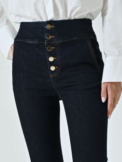 Jeans slim fit elásticos de lavado oscuro in_i5