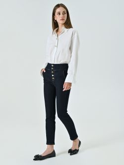 Jeans slim fit elásticos de lavado oscuro in_i7