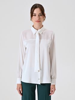Camicia Bianca con Fiocco Removibile det_2