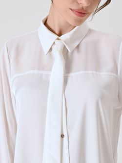 Camicia Bianca con Fiocco Removibile in_i5