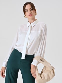 Camicia Bianca con Fiocco Removibile sp_e1