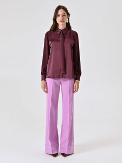 Camicia Bordeaux con Fiocco Removibile det_1