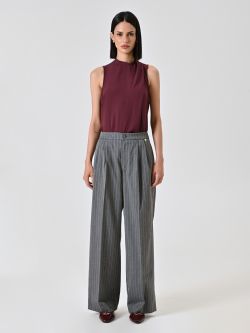Pantalón amplio gris con raya diplomática det_1