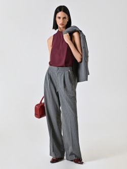 Pantalón amplio gris con raya diplomática sp_e1