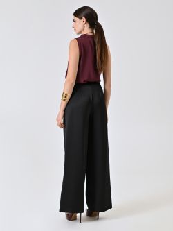 Pantalon noir en satin det_3