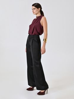 Pantalon noir en satin in_i7