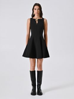 Robe évasée noire det_1