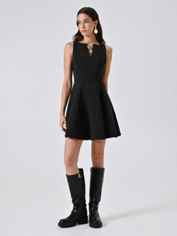 Robe évasée noire in_i7