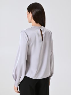 Satin Blouse with Cut-Out Detail det_3