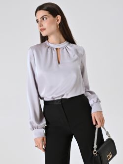 Satin Blouse with Cut-Out Detail sp_e1