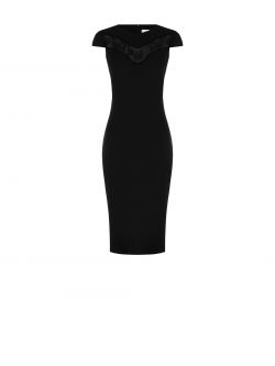 Tubino Nero con Carré in Pizzo det_4