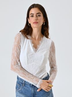 Weißer Body aus Spitze in_i7