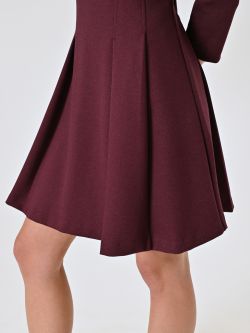 Kleid mit Tellerrock in Bordeaux in_i5