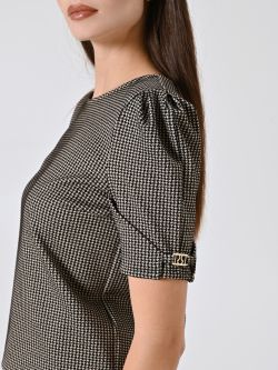 Blusa con estampado de pata de gallo in_i5