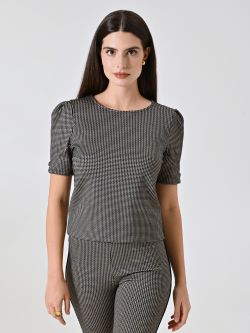 Blusa con estampado de pata de gallo in_i7