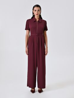 Tuta Bordeaux con Zip  det_1