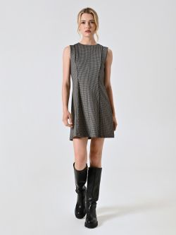 Kleid mit Hahnentrittmuster in_i7