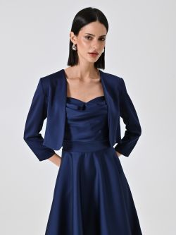 Bolero aus Satin in Blau in_i7