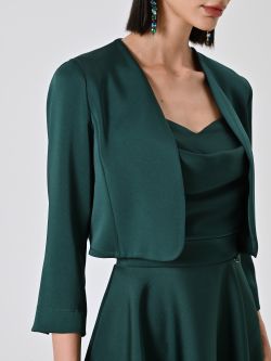 Bolero aus Satin in Grün in_i5