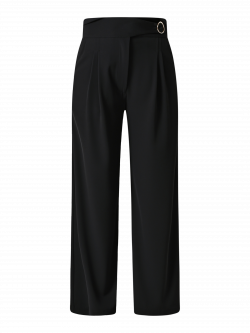 Pantaloni Neri in Tessuto Fluido 6 Rinascimento Pantaloni Neri in Tessuto Fluido det_4