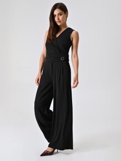 Pantaloni Neri in Tessuto Fluido in_i7