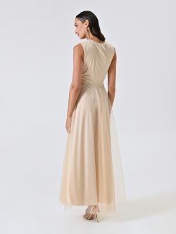 Langes Tüllkleid mit Glitzer det_3