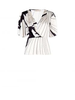 Blouse imprimé noir et blanc det_4