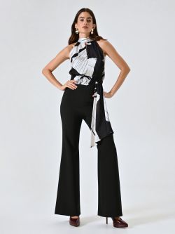 Tuta con Corpino in Raso Black & White in_i7