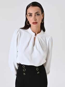 Blouse with Jewel Detail in_i7
