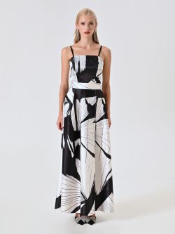 Maxi Gonna stampa Black & White det_1