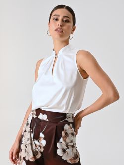 Blusa blanca con cuello mao sp_e1