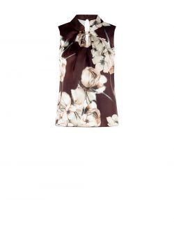 Top in Braun mit Blumenmuster det_4