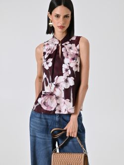 Top Bordeaux con Stampa Floreale sp_e1
