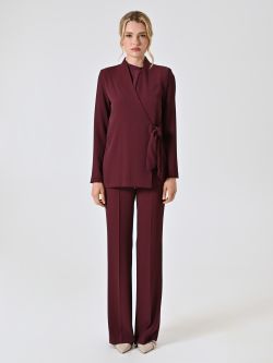 Jacke mit Schleife in Bordeaux aus Cady det_1
