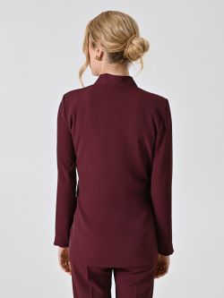 Jacke mit Schleife in Bordeaux aus Cady det_3