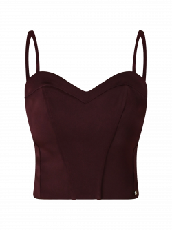 Top Bustier Bordeaux in Raso det_4