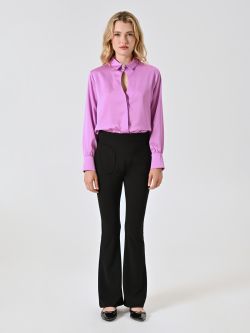 Pantalón acampanado negro det_1