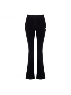 Pantalón acampanado negro det_4