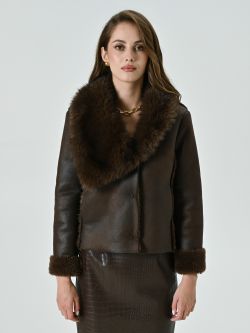 Short Faux-shearling Jacket det_2