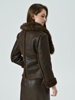 Short Faux-shearling Jacket det_3