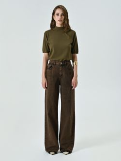 Jeans Marroni Gamba Dritta det_1