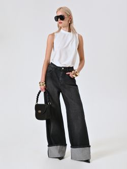 Jeans negros de corte fluido sp_e1