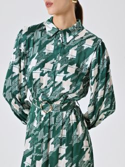 Hemdblusenkleid mit abstraktem Muster in_i5