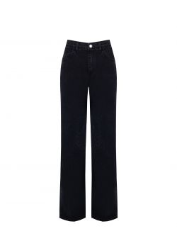 Jeans Neri Straight con Micro Strass  det_4